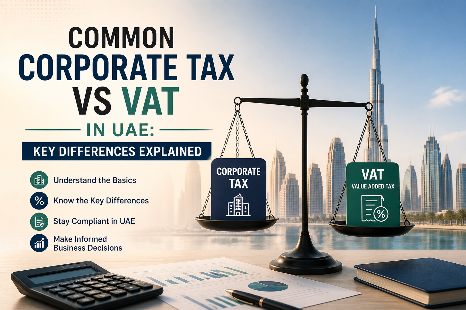 Common Corporate Tax vs VAT in UAE: Key Differences Explained